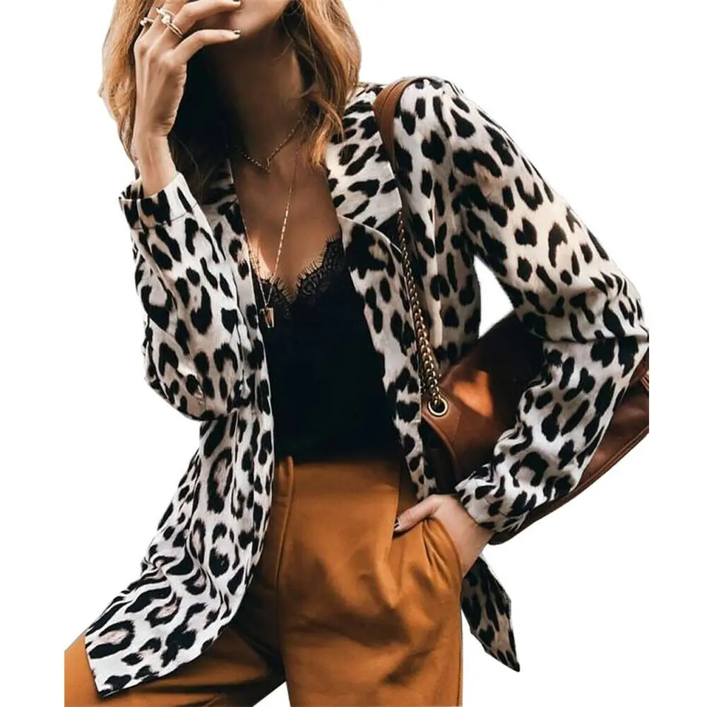 Женское леопардовое пальто с капюшоном длинная куртка длинным рукавом кардиган