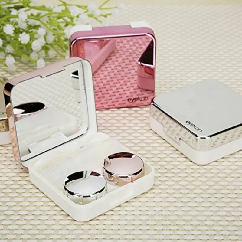 Мини Простой стеллаж для контактных линз путешествий Чехол коробка комплект
