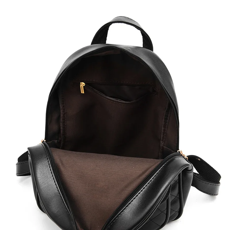 

High Quality Leather Women's Backpack 2021 New Fashion Backpack for Girls Ladies with Free Clutch Bag Handbag Shoulder Bag