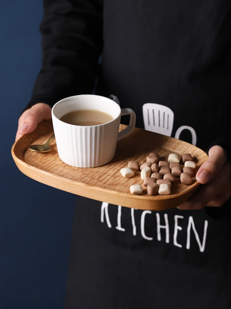 Musowood Janpnese стиле ручной работы деревянные под кофе тарелки вишневого дерева Чай