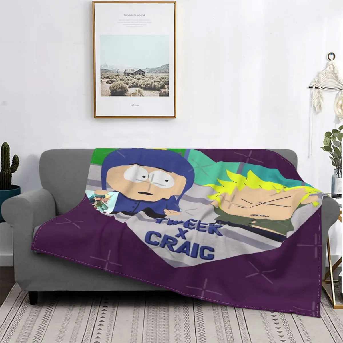 

Tweek And Craig Blanket Bedspread Bed Plaid Blankets Bed Blanket Hooded Blanket Bed Linen Cotton