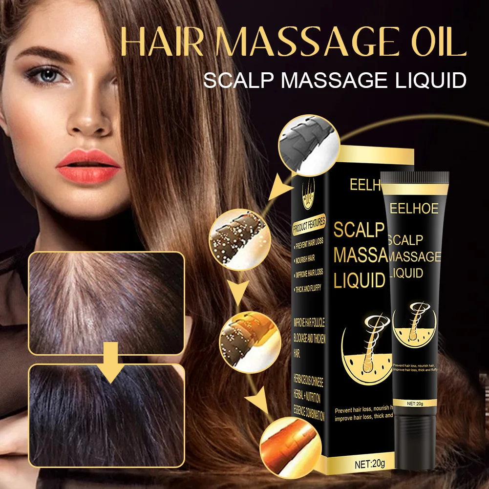 

1Pcs 20ml Hair Scalp Massage Oil Roll on Massager for Hair Loss Damaged Hair Promote Hair Growth Essential Oil for Men Women