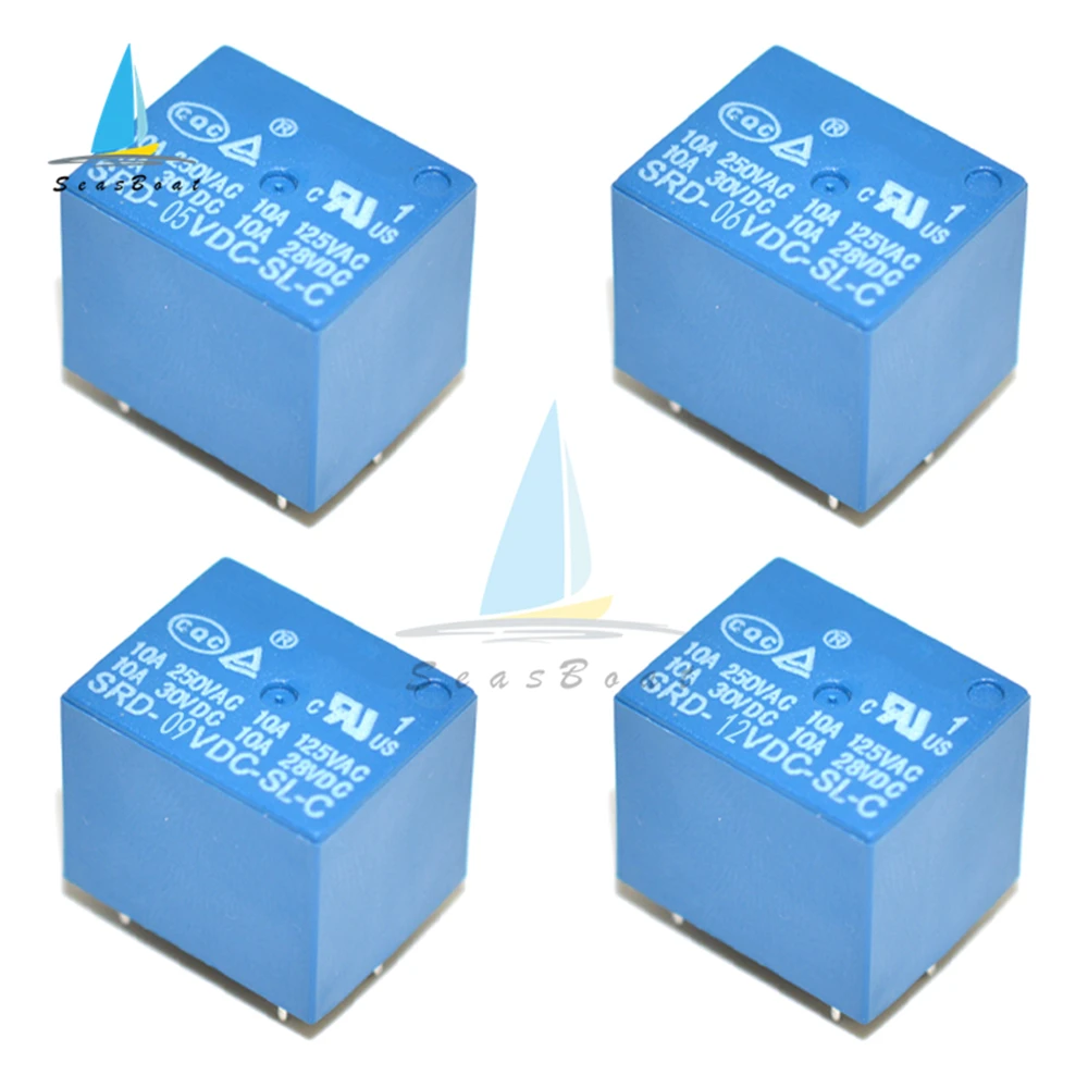 5 шт. реле SRD- 5VDC-SL-C фотореле контактов PCB тип постоянный ток В 12 24 48 10 А 250