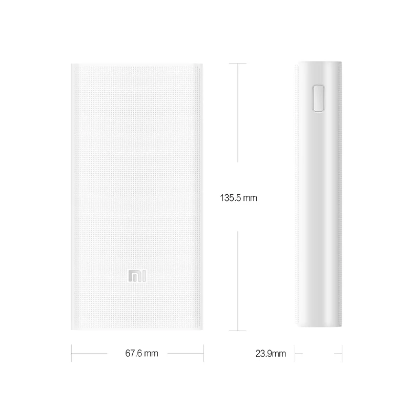 Портативное зарядное устройство Xiaomi Mi 20000 мАч с функцией быстрой зарядки |