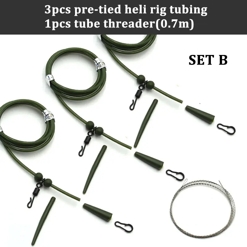 Pre Rigged Rig Tube Helicopter Chod Hair Rigs Carp Fishing Tackle links PRRT 