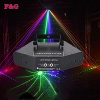 6 lens rgb laser lines beam scans with patterns dmx stage light dj bar party disco effect light system show laser stage lighting