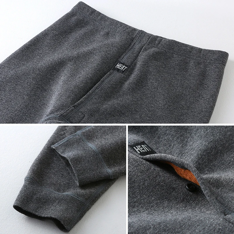 ZJX мужское зимнее термобелье нижнее белье леггинсы термоштаны мужские теплые