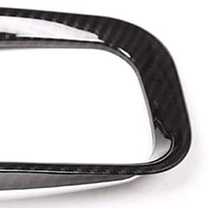 

2PCS Car Carbon Fiber Seat Adjustment Button Frame Cover Trim with Rear Seat Water Cup Holder Panel Cover Trim Frame