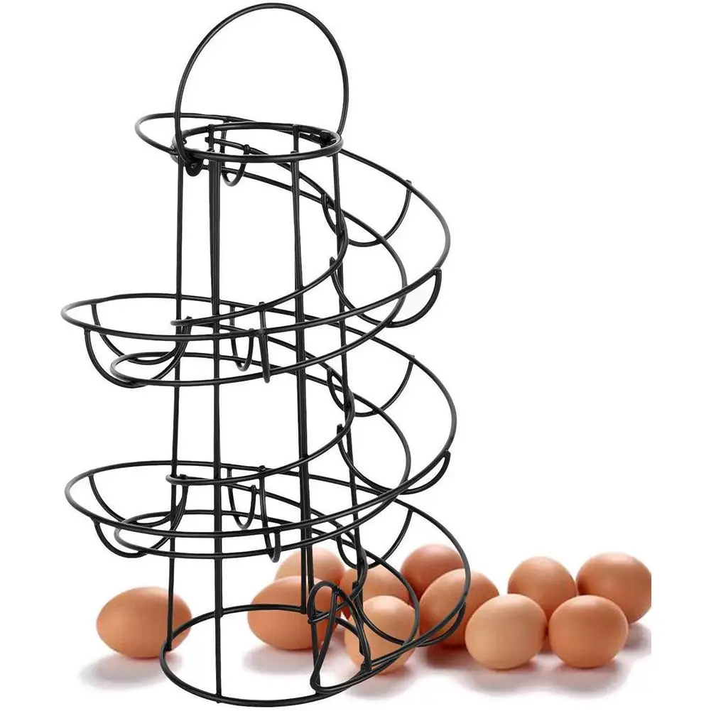 

Creative Kitchen Restaurant Egg Holder Display Storage Rack Spiral Iron Stand stylish desktop decoration rack hold eggs egg rack