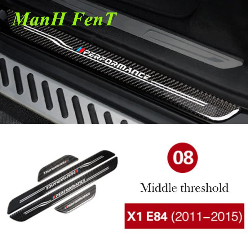 

Для BMW X1 E84 Добро пожаловать Middel порога двери Панель Реальные углеродного волокна аксессуары для интерьера автомобиля украшения 3D стикеры ...