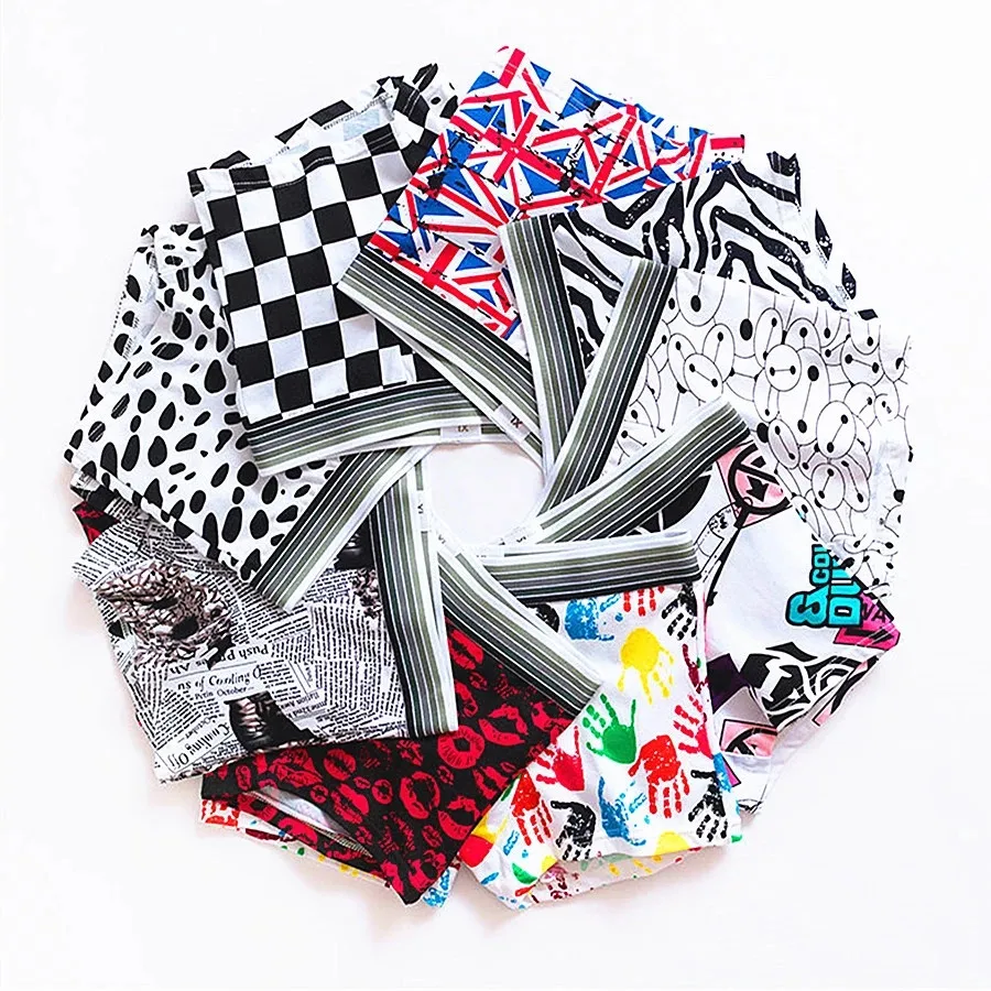 Трусы боксеры мужские с мультяшным принтом пикантное нижнее белье брендовые