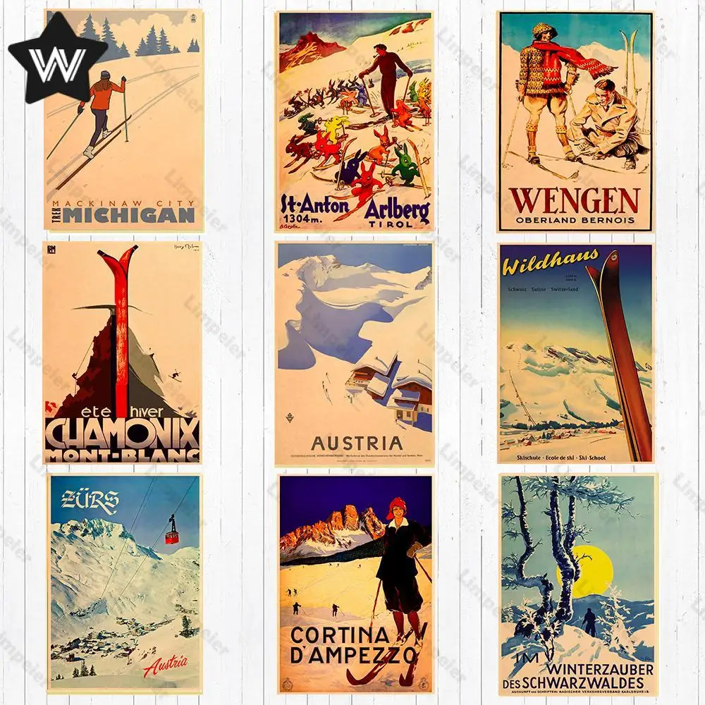 Металлический жестяной знак для катания на лыжах в Аляске винтажная жестяная