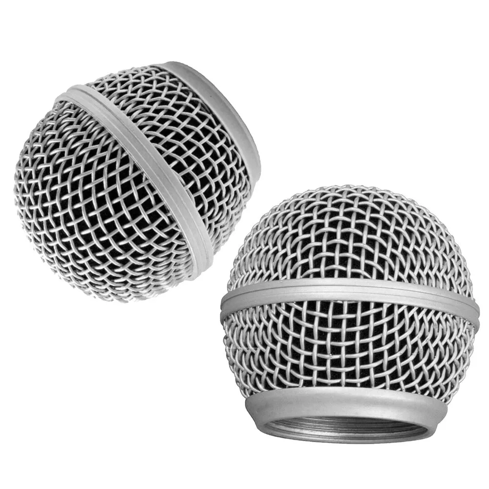 

High Quality Shures-SM58 Wireless Microphone Mesh Head Metal Replacement Head Mesh Microphone Mesh Cover Replacement Accessories