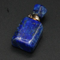 natural stone semi precious stone green gold perfume bottle diy making bracelet necklace jewelry accessories 17x35x11mm