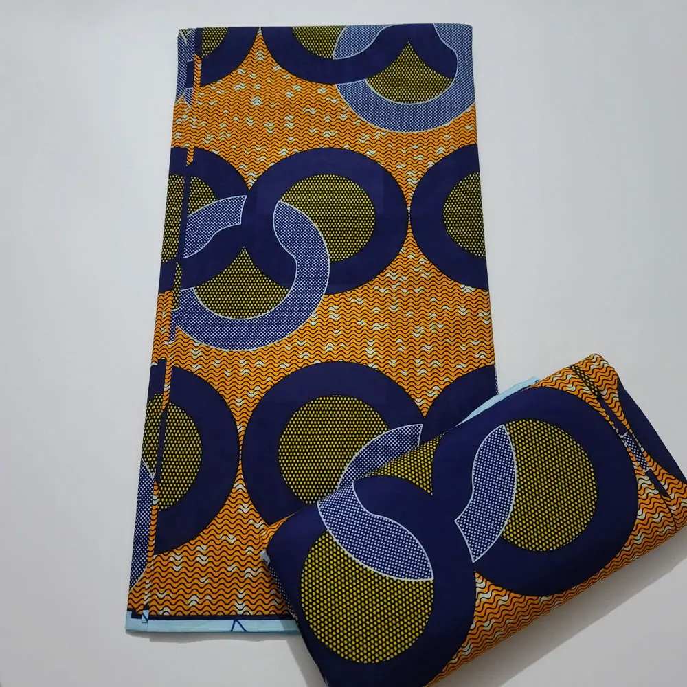 Африканская ткань восковая печать хлопок 100% Анкара натуральная Восковая Ткань