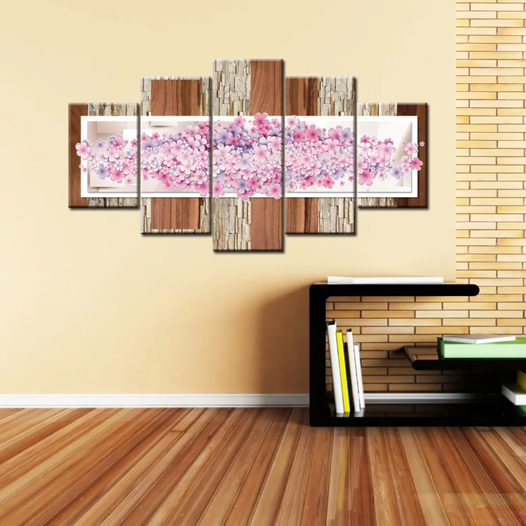 Современная Минималистичная Безрамная картина на диван с цветочным рисунком