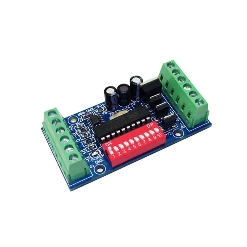 Лучшая цена 1 шт. DC5V-24V декодер led RGB контроллер MINI-DMX-3CH | Освещение