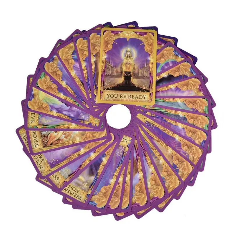 

Angel Answers Tarot 44 Oracle Cards Deck Full English Mysterious Divination Family Friend Party Board Game