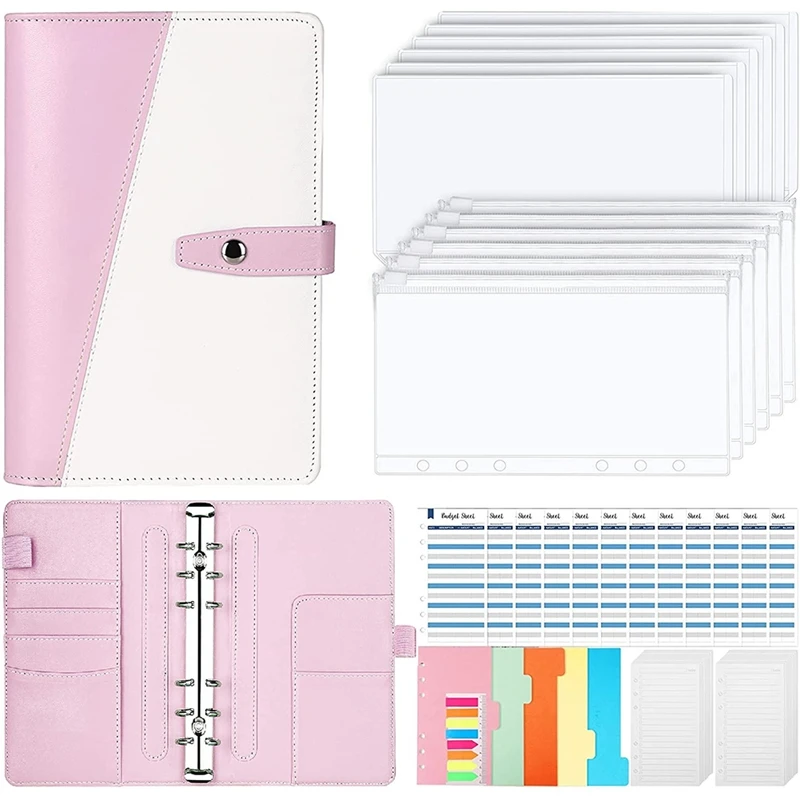 

Budget Binder,Budget Binder with Cash Envelopes, Money Binder Organizer,Perfect A6 Binder Cash Envelopes for Budgeting