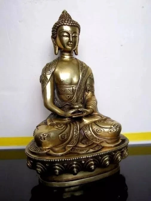 

Estatua de cobre de Buda, estatua tibetana de Amitabha, bronce