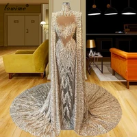 luxury muslim evening dresses mermaid middle east red carpet celebrity dresses turkish couture special occasion gown robe longue