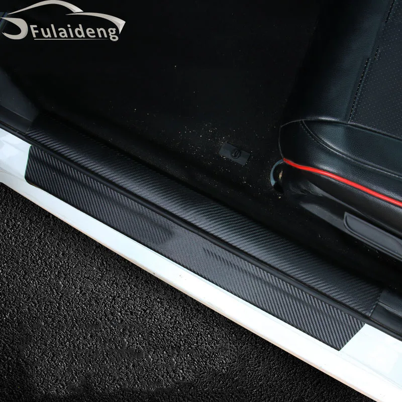 Кожаная наклейка на дверной порог из углеродного волокна для Honda Civic 2016-2021 |