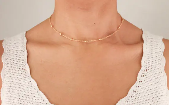 Сексуальное модное ожерелье-чокер из бисера спутниковая цепь минималистичное