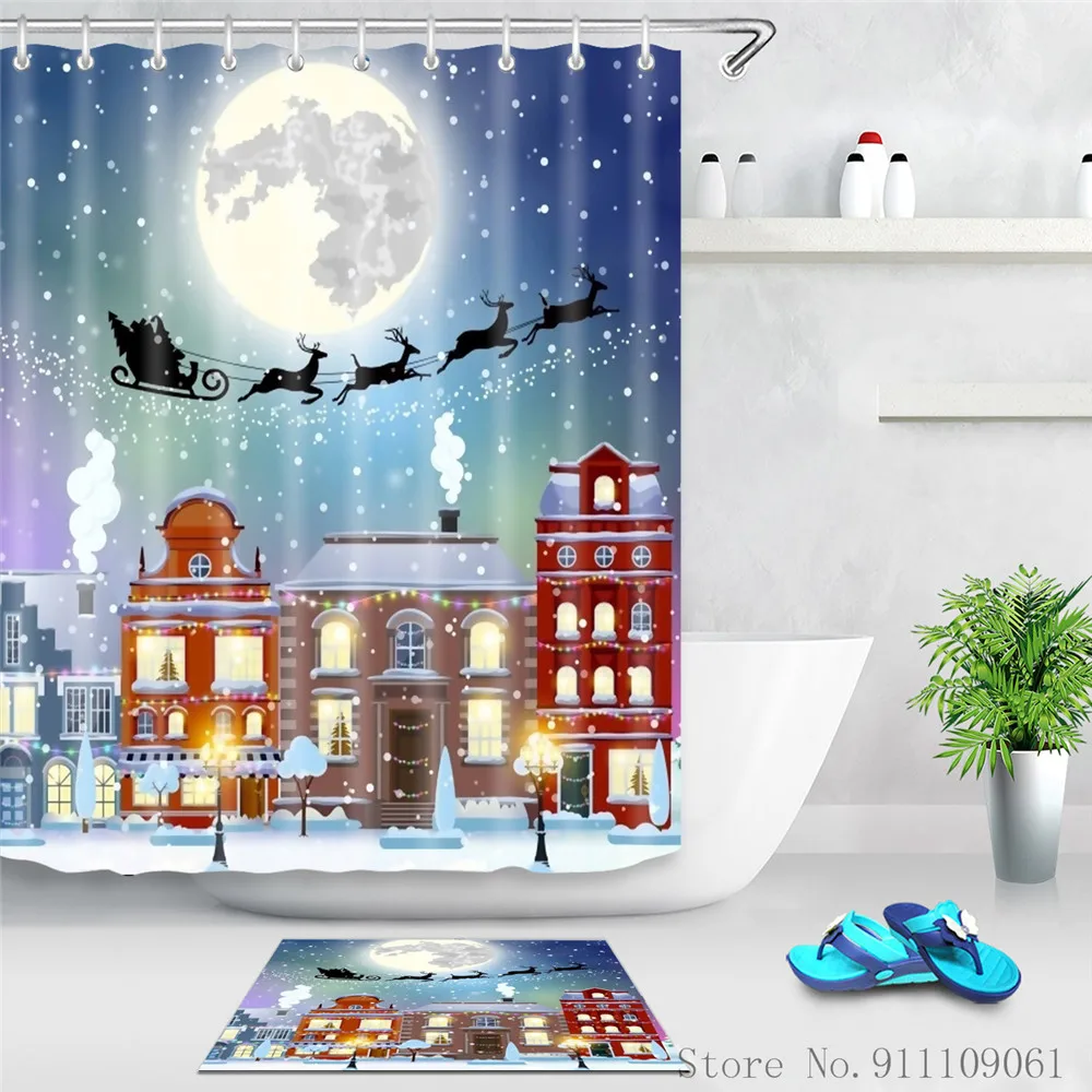 

Тапочки с изображением героев мультфильмов; Тапочки с животными; Рождественские серии 3D занавеска из полиэфиропласта Ванная комната украш...