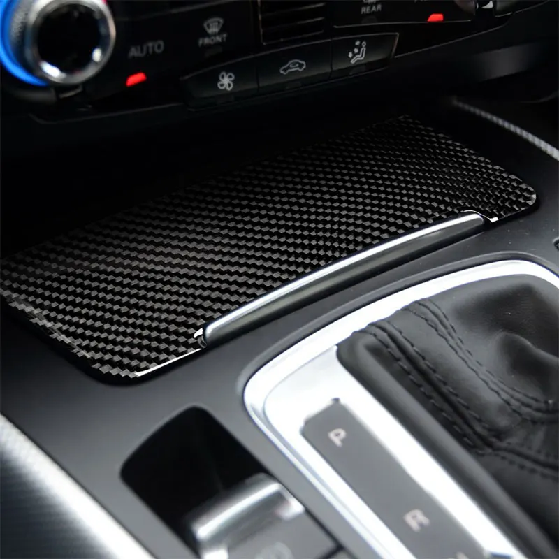 

Carbon Fiber Car Accessories Interior Storage Box Cigarette Lighter Panel Cover Trim Stickers For Audi Q5 A4L A5 2009-2018