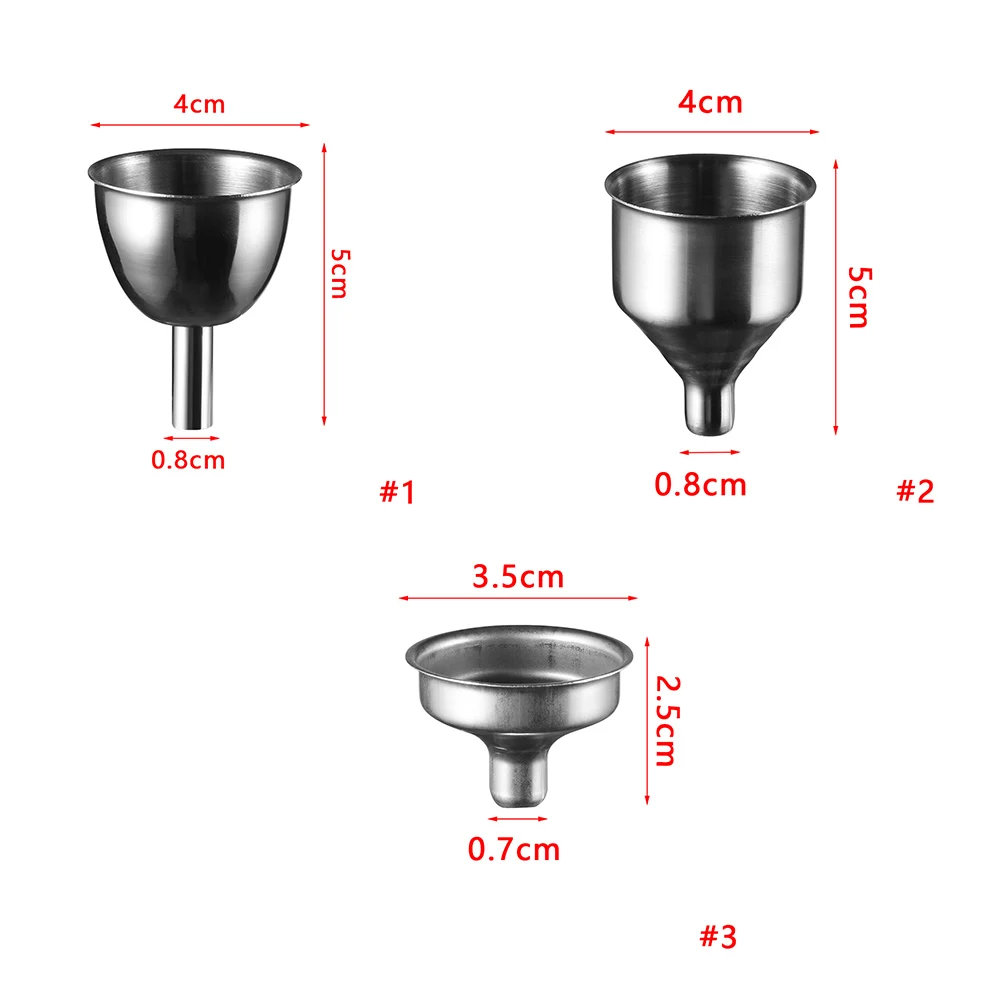 

1/3PCS New Mini Stainless Steel Wine Flask Funnel Small Mouth Funnels for Filling Hip Flask Beer Canning Liquid Tools