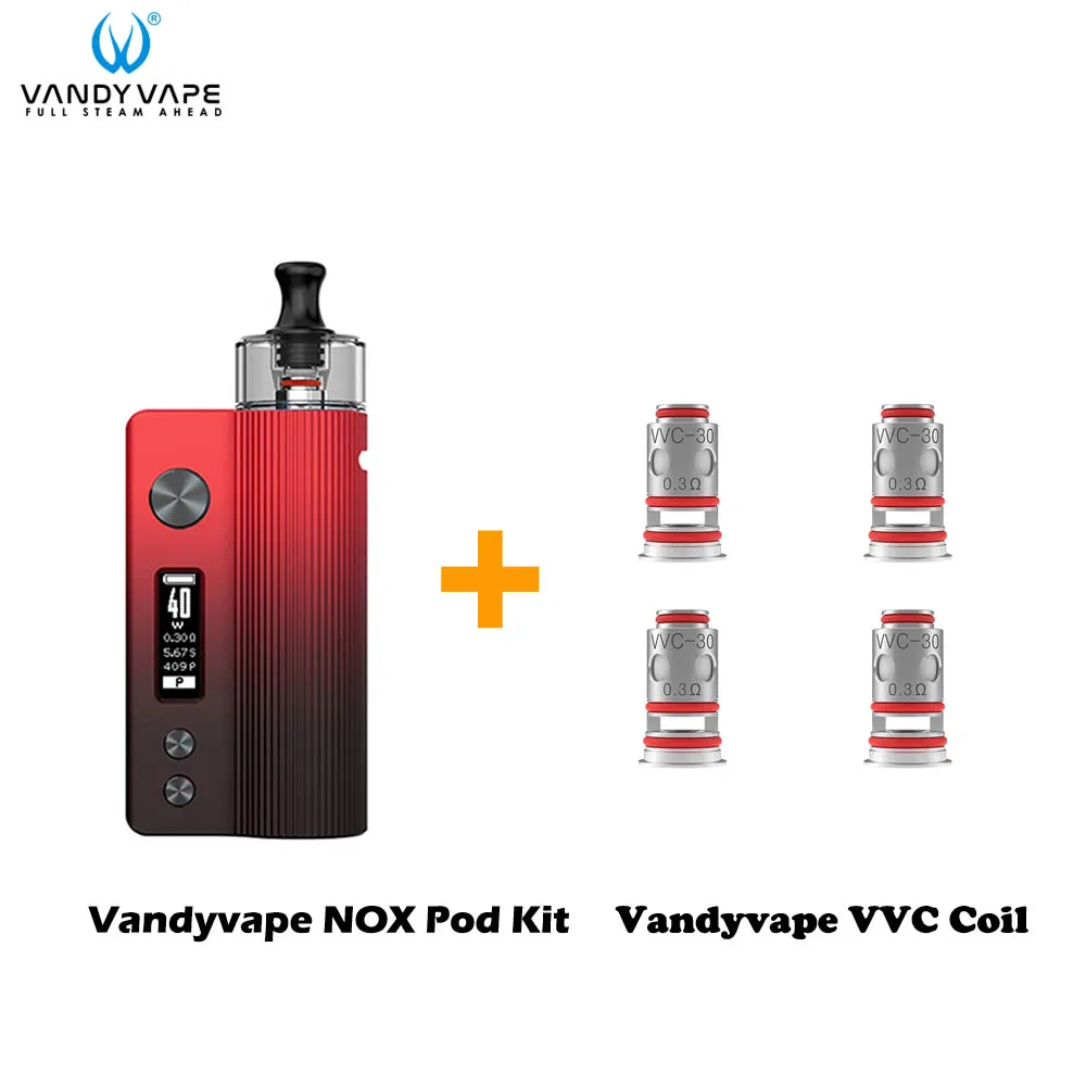 Новейший оригинальный комплект Vandyvape NOX Pod с 4 катушками VVC POD DTL MTL картридж