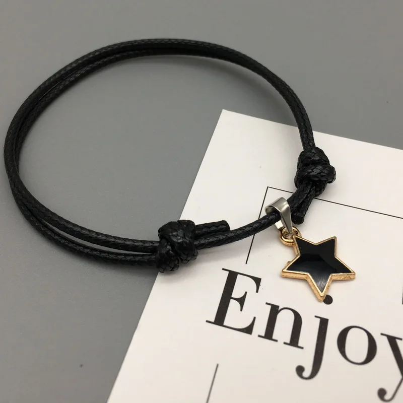 77 Мода Шарм пара браслеты Цепочка веревка ручной работы звезды браслет для
