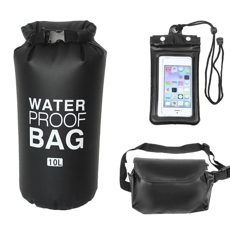 Водонепроницаемая сумка для улицы 2L/5L/10L/15L/20L/30L сухая телефона поясная плавания