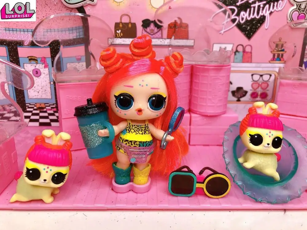 

LOL doll Surprise Original Sweet Bean Doll with Clothes bottle pet glasses suit toys for children