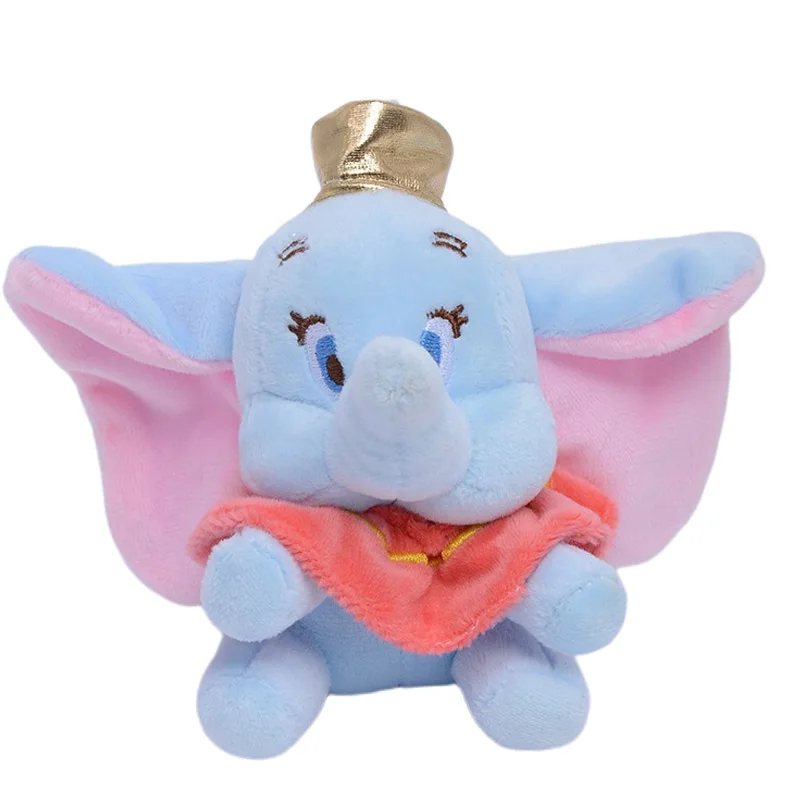 

Disney Store Dumbo Stuffed Plush Soft Toy Mini 12cm 4.7in With Crown Elephant Keychains For Backpacks Movies And Tv Anime Doll
