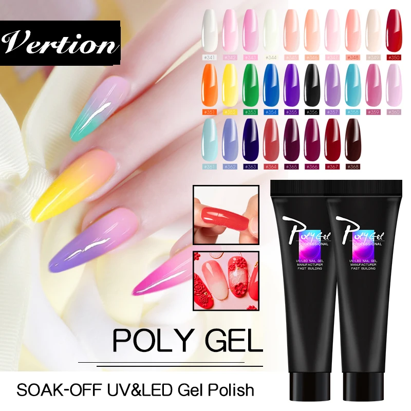 Verntion моделирующий цветной полигель Набор для маникюра удлиняющий наборы