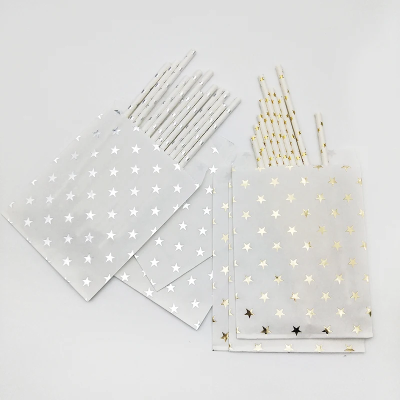 200 шт. 7 видов конструкций золотой серебряный розовый фольга в горошек полоску