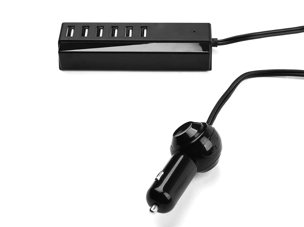 Vogek зарядных порта USB для автомобиля Зарядное устройство 6-Порты USB кабель для мобильного телефона для Зарядное устройство разъем адаптера Качество 63 Вт/13A универсальный для iPhone Xiaomi Oppo huawei