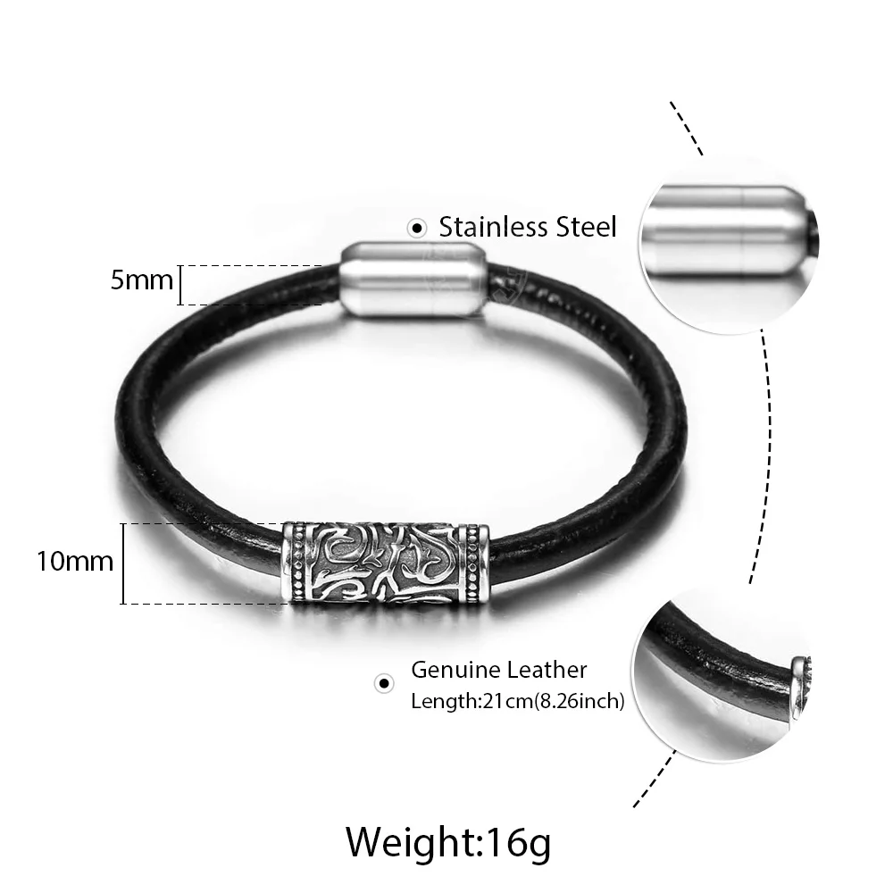 Мужские коричневые кожаные браслеты бижутерия кожаный браслет для мужчин из
