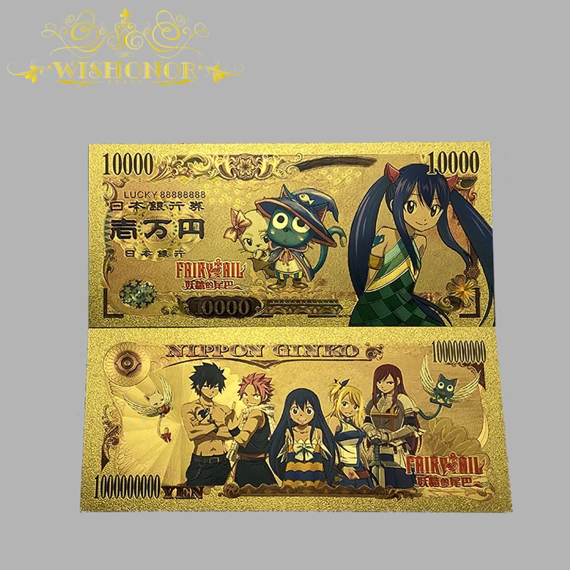 Japanese Yen Popular Anime Hot Role Color Print Gold Foil 24K Plastic Card | Дом и сад