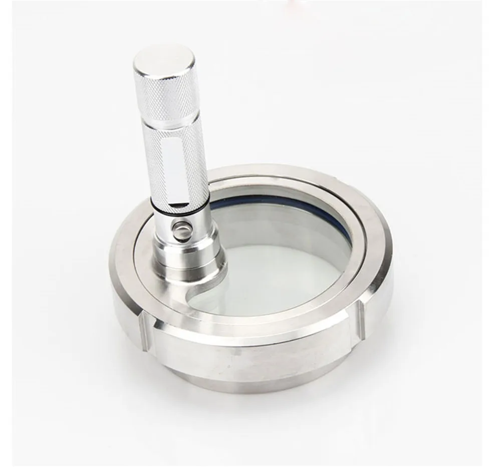 

Sanitary Sight Glass 304 Stainless Steel Welded Observation Sight Hole with Flashlight/LED Light DN50/DN80/DN100
