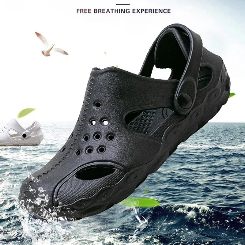 2020 летние новые мужские сабо легкие пляжные тапочки из ЭВА Нескользящие и