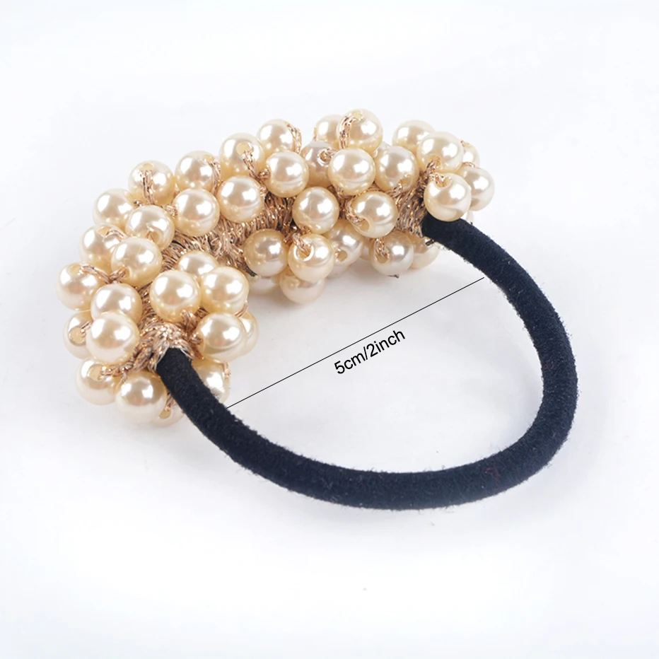 Резинки для волос женщин с бусинами |