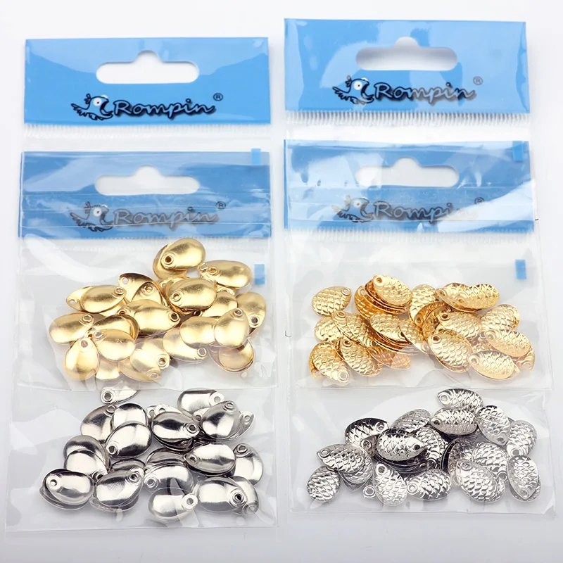 Rompin 50 шт./лот нахлыстовая рыбалка небольшой шум серебристый золотой