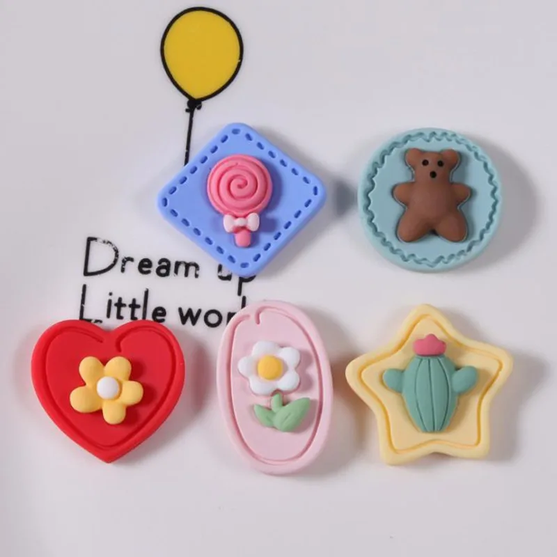 

JY 100Pcs/Lot DIY Toys Flower Plant Pendant Mobile Phone Case Cup hair Patch accessories D297 Duoxuan