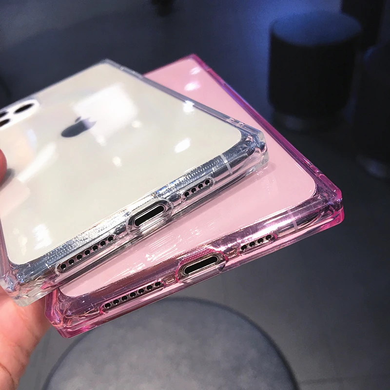 Модный 6D квадратный чехол для телефона для iPhone 11Pro Max XR X 6 6S 7 8 Plus XS Чехлы для Max XR мягкий силиконовый прозрачный чехол Coque подарок