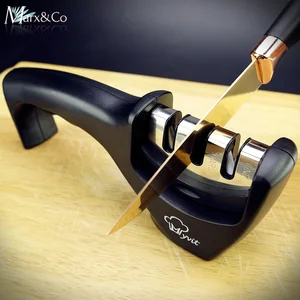 Точилка для ножей, 3 этапа, профессиональный точильный камень для кухни, 1 шт.компл., с вольфрамом, алмазной, керамической поверхностью, аксессуары для поваров