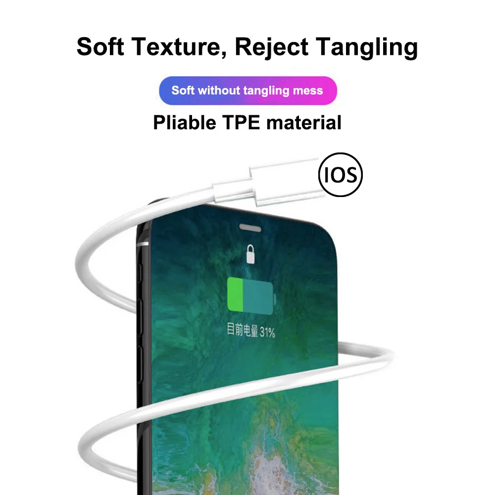 Кабель TUREJO USB Type-C для iPhone 12 11 Pro Xs Max зарядное устройство быстрой зарядки MacBook iPad USBC