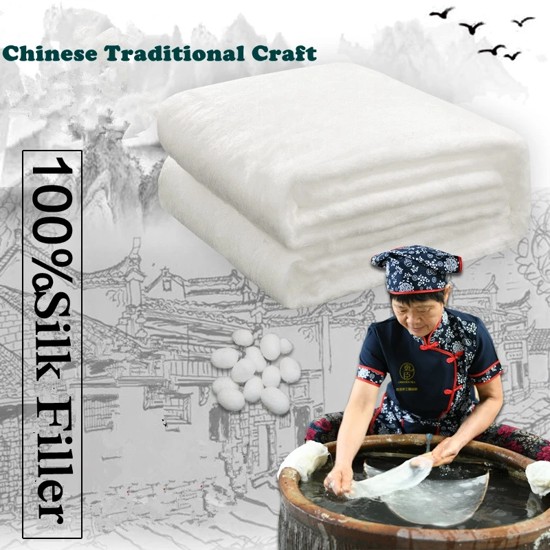 Зимнее и осеннее толстое шелковое одеяло из 100% шелка качественное удобное