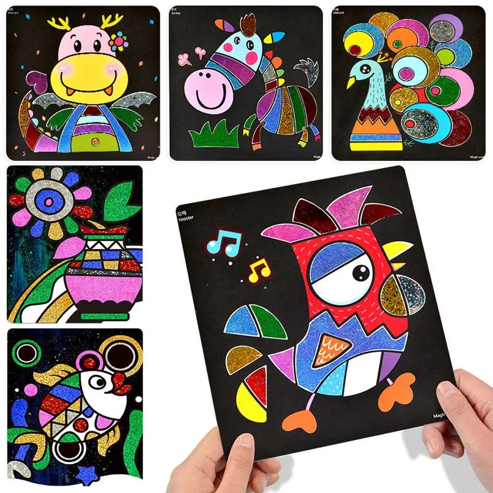 

DIY Cartoon Magic Scratch Painting Crafts for Kids Arts and Crafts Toys for Children Creative Educational Learning Drawing Toys